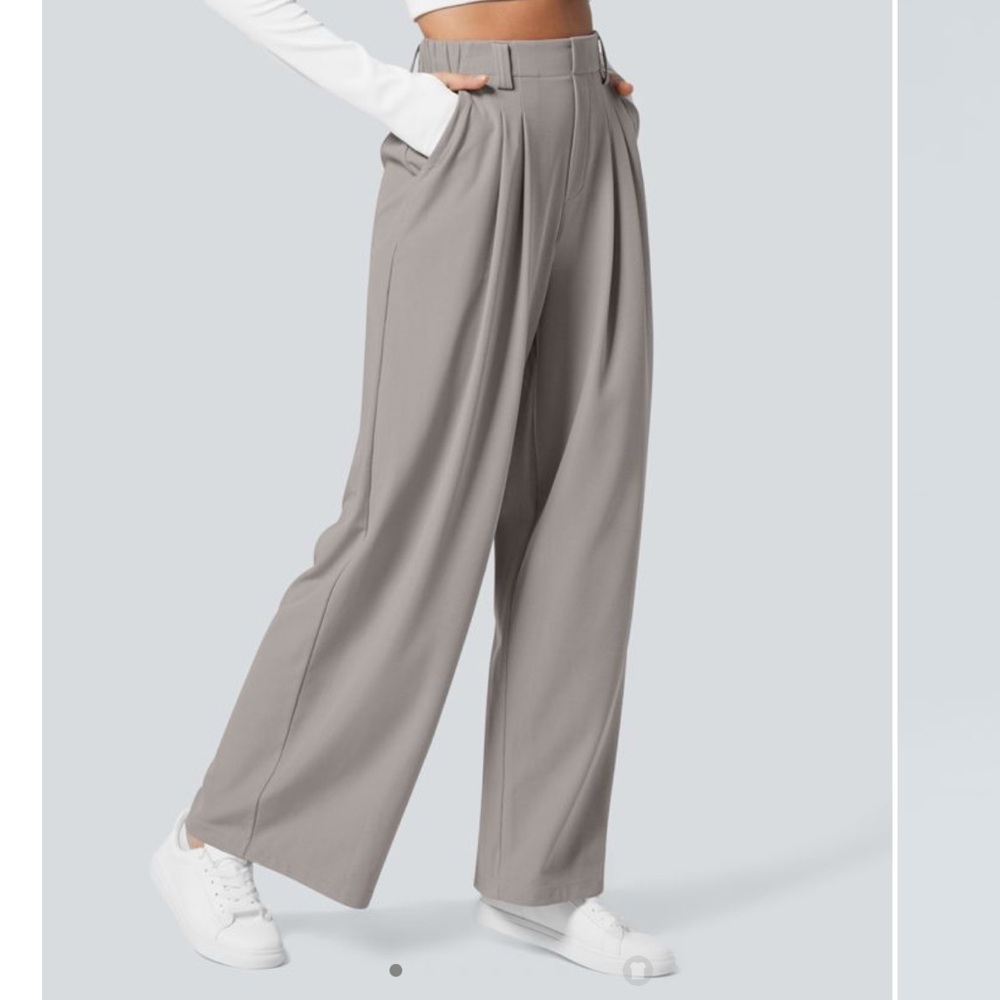 Halara Flex™ High Waisted Side Pocket Wide Leg Waffle Work Pants
